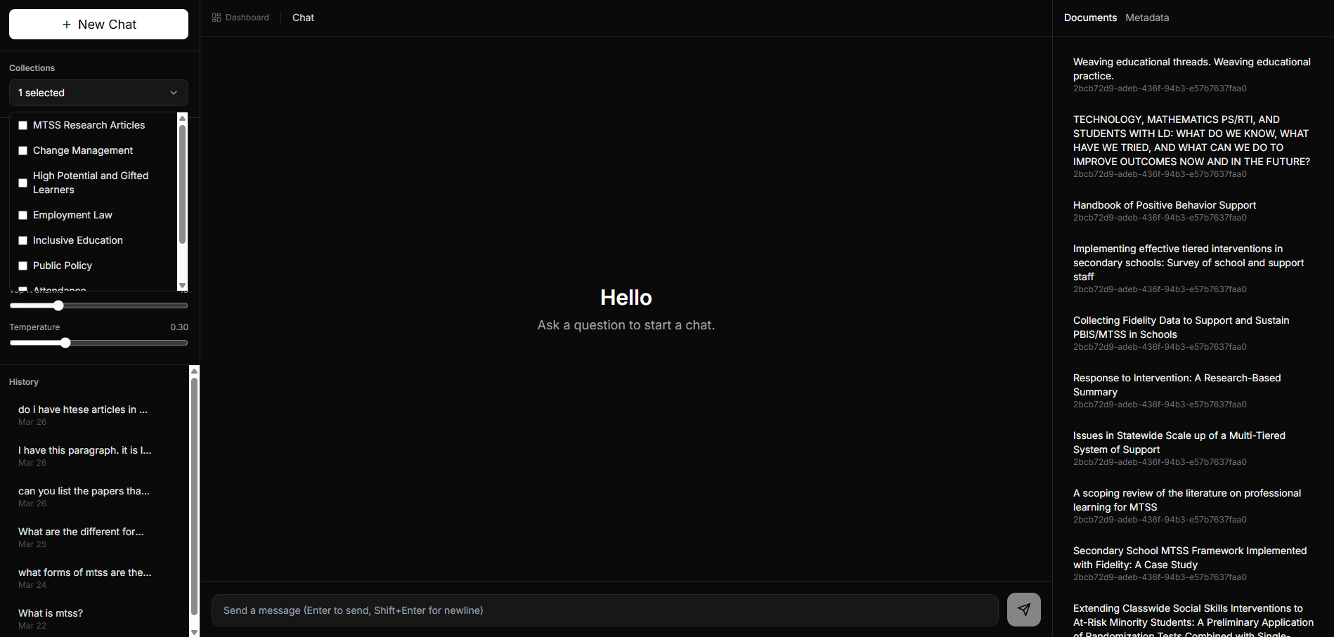 Chat with your knowledge collections